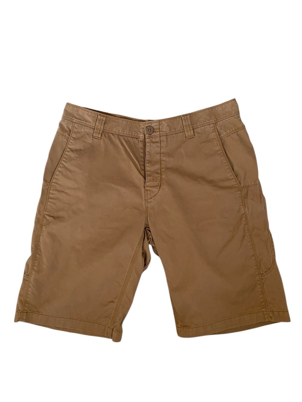 The North Face - Brown Button Fly Khaki Shorts - 12” inseam - Size L / Waist 36